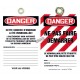 Plastic french tags ne pas faire démarer (Do not start), pack of 5 units.