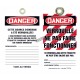 Plastic french tags Ne pas faire fonctionner (do not operate), pack of 5 units