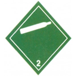 Non-Flammable Gas label, class 2, 4 in X 4 in, rolls of 500. Use under WHMIS procedures.