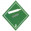 Non-Flammable Gas label, class 2, 4 in X 4 in, rolls of 500. Use under WHMIS procedures.