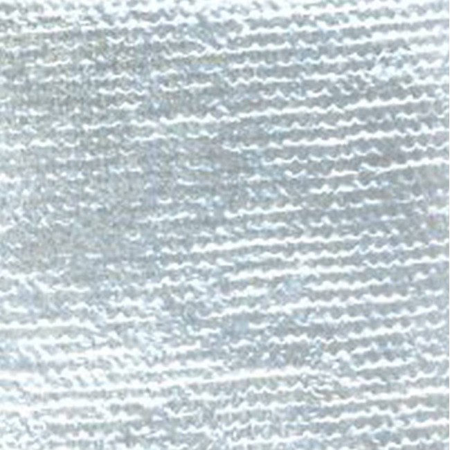 Aluminized Kevlar, intended for radian heat curtains and apparel, sold by square foot.
