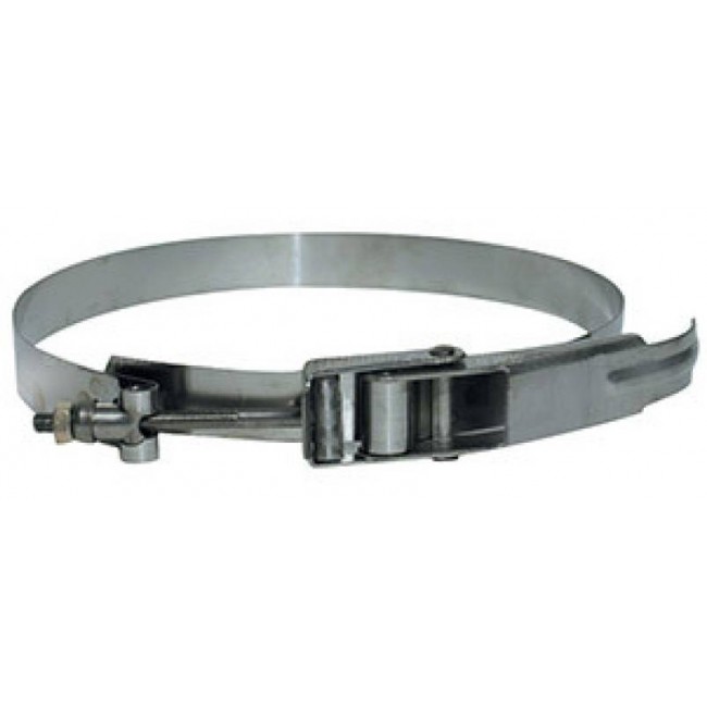 Hose clamp of a diameter of 12 in designed for HEPA-AIRE and BULLDOG filtration systems