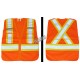 Veste de circulation orange fluo, ajustable M-XXL, CSA Z96 classe 2, 100% polyester, 4 poches.