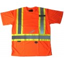 Orange traffic polyester t-shirt class 2 level 2