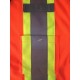 Chandail de signalisation orange de style Polo, CSA Z96-09, classe 2 niveau 2