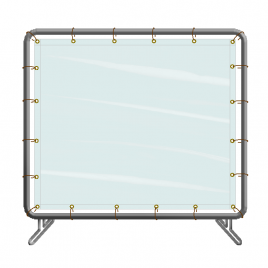 Portable vinyl welding screen, simple panel, 5 x 6 ft, choice of color.