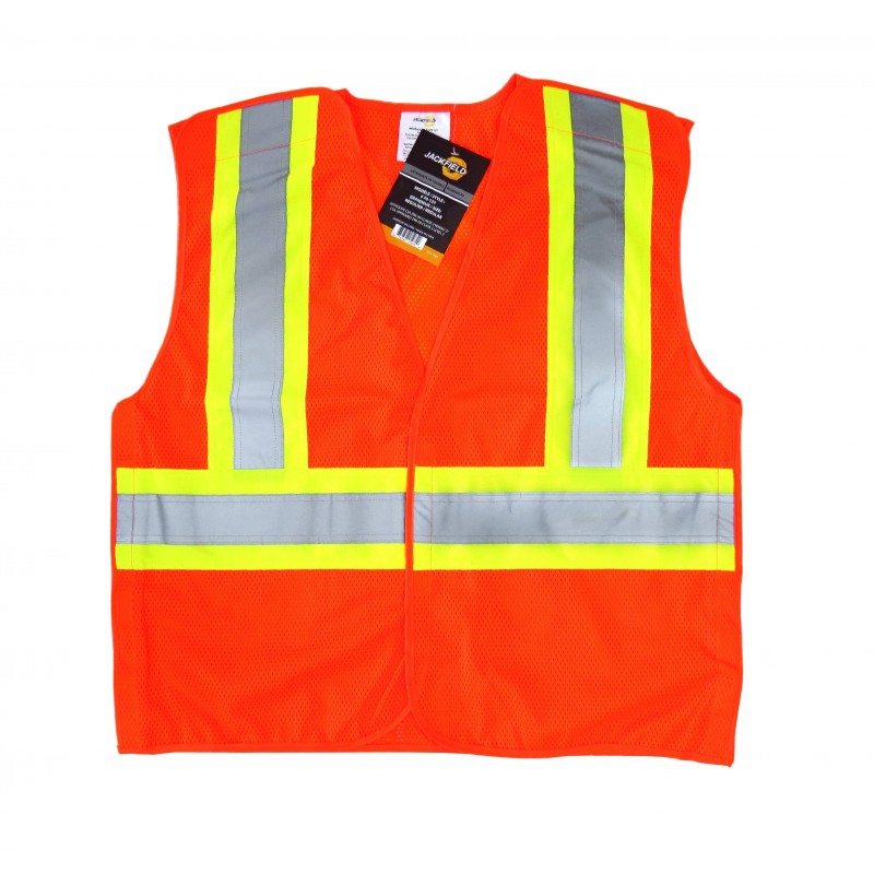 Hi-viz yellow safety vest, 4 sizes, CSA Z96-15 class 2 level 2.