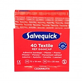 Recharge 40 pansements en tissu pour distributeur «Salvequick» (PS120).