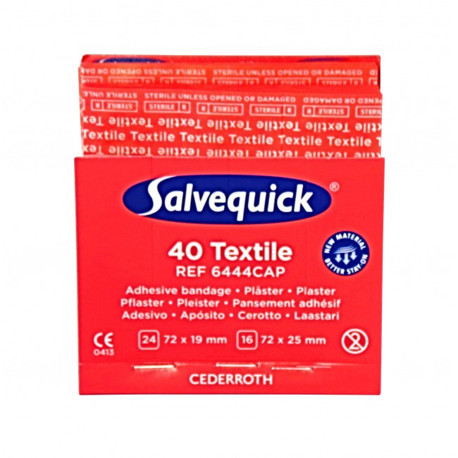 Recharge 40 pansements en tissu pour distributeur «Salvequick» (PS120).