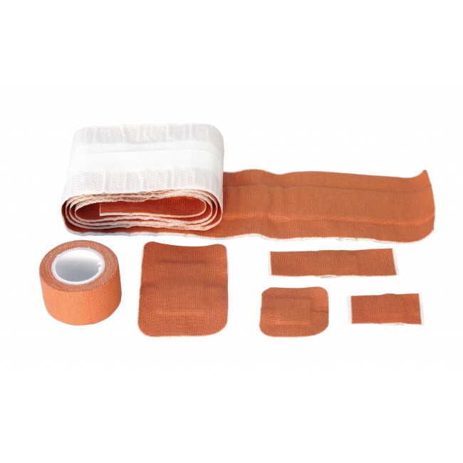 Elastic fabric adhesive bandages, assorted sizes, 101/box.