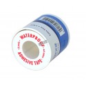 Waterproof white adhesive tape. Dimensions: 2-in. x 15-ft./5 m x 4.5 m