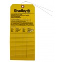 Étiquette d’inspection pour douches d’urgence Bradley.