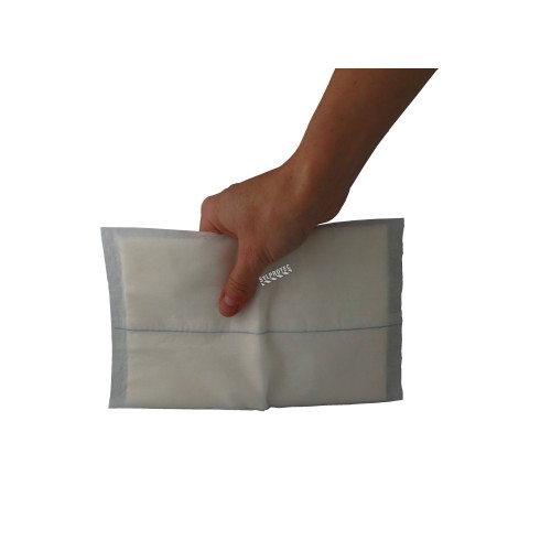 Sterile abdominal pad, 5 x 9 inches, sold individually.