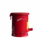 Container for oily or solvent-soaked rags, 6 gallons, with pedal, FM, UL, OSHA approuved.