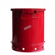 Container for oily or solvent-soaked rags, 14 gallons, with pedal, approved FM, UL, OSHA. 