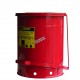 Container for oily or solvent-soaked rags, 14 gallons, with pedal, approved FM, UL, OSHA. 