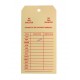 Cardstock monthly inspection tag, for fire extinguishers, labelling in French, covering 1 year.