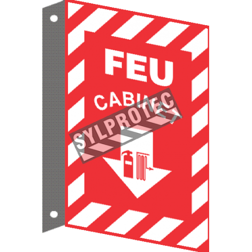 Affiche d’urgence et d’incendie «Feu Cabinet» en divers formats, matériaux, langues &amp; éléments optionnels