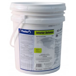 Foster Interior Defense 40-50 mold-resistant coating with IPBC fungicide & metal oxides for mold control & prevention. 5 gal US.