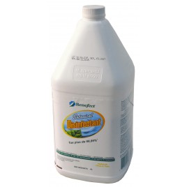 Benefect ecofriendly broad spectrum disinfectant with thyme oil, effective against mold, bacteria & viruses. 1 gal US bottle.
