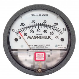 Manomètre Magnehelic S2000 à échelle de 0 à 0,25 pouces d'eau (0 à 60 Pa), pour mesurer la pression différentielle