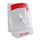 Stopper II® clear polycarbonate cover without a horn, but with English labelling for flush mounted manual pull stations