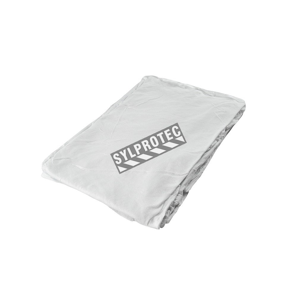 White 100 % cotton wiping rags seamless and lint-free, 10 lbs bag.