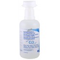 Replacement bottle with liquids for wall-mounted eye wash kit, 1 liter.