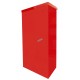Surface-mounted outdoors steel fire cabinet for 20 lbs extinguishers.