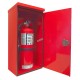 Surface-mounted outdoors steel fire cabinet for 20 lbs extinguishers.