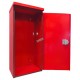 Surface-mounted outdoors steel fire cabinet for 10 lbs extinguishers.