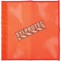 Drapeaux haute visibilité en maille de nylon orange fluo, 18 po X 18 po, sans oeillets.