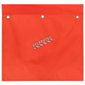Hi-viz orange nylon traffic flags, 16 X 16 in. whit grommet and dowel sleeve.