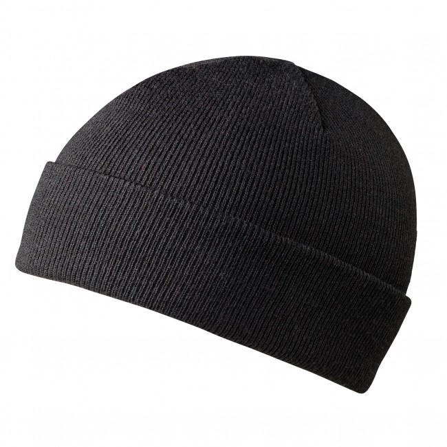 100% acrylic black toque with insultech lining, ideal in winter.
