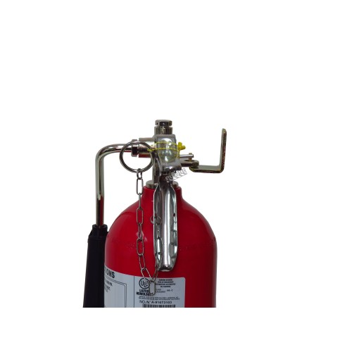 Single-point pull pin for extinguishers