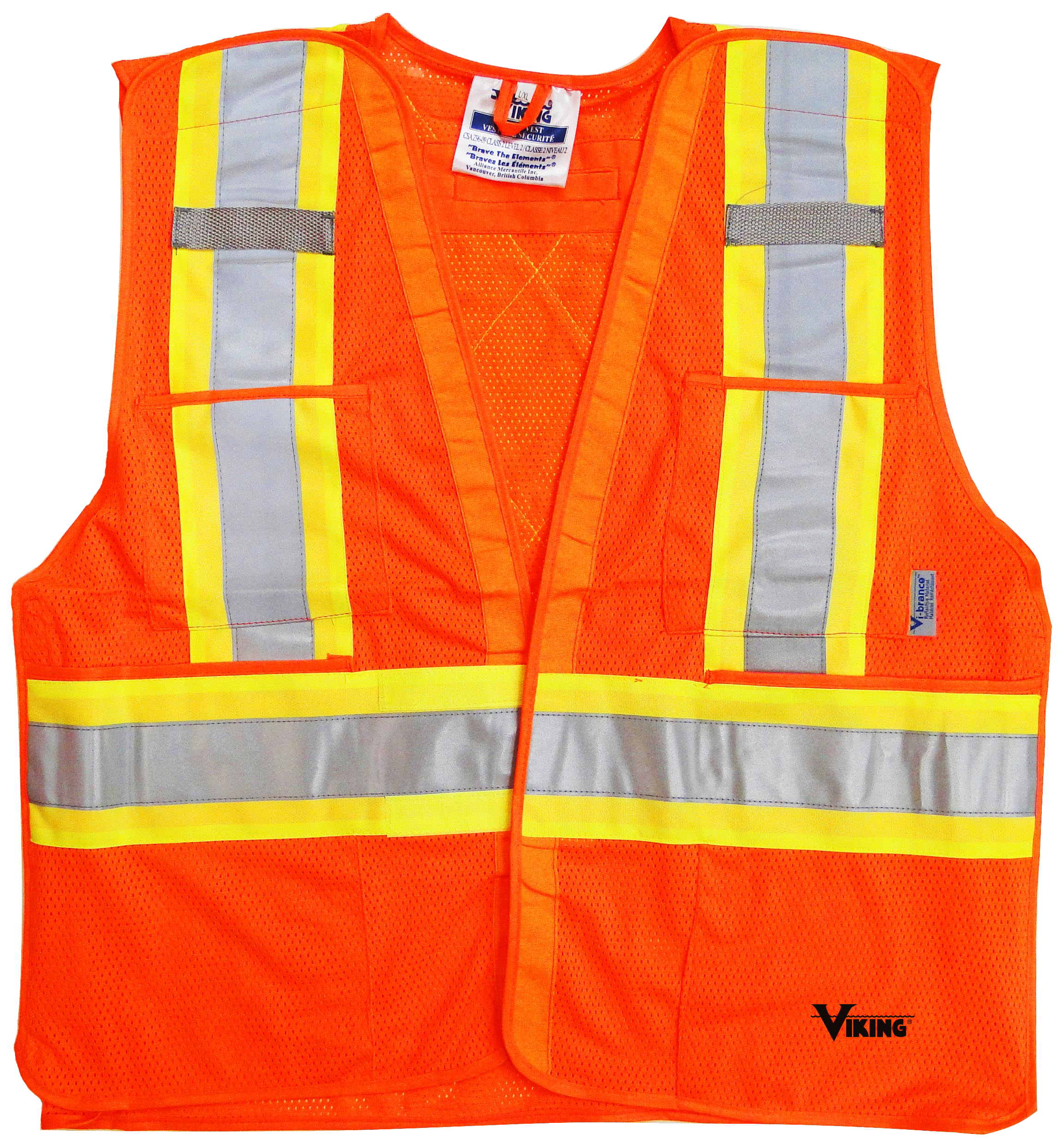 Veste de circulation jaune fluo, 4 grandeurs, CSA Z96-15 cl.2 niv.2.