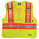 High-visibility yellow safety vest, 4 sizes, CSA Z96-15 class 2 level 2, 4 pockets.
