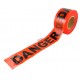 Red barricade tape, DANGER, 3 in X 1000 ft.