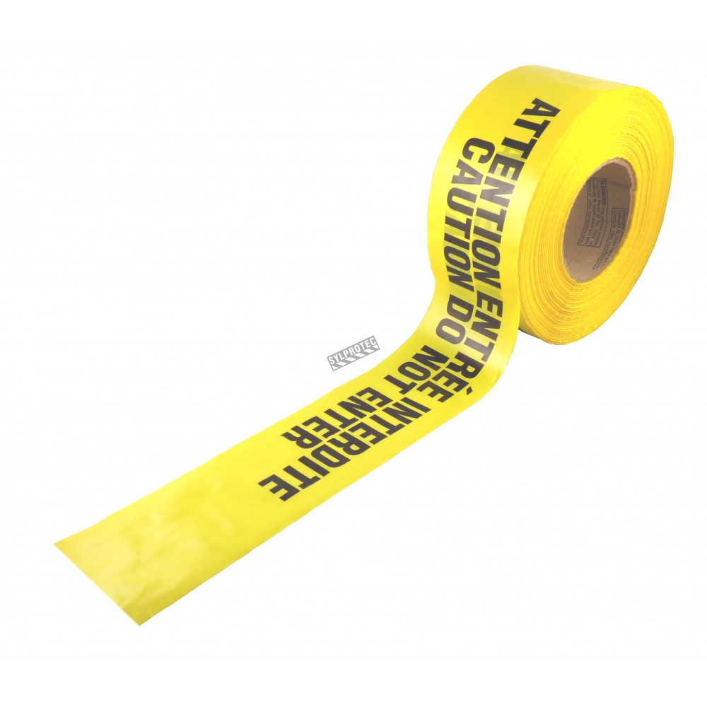 Yellow Caution Do Not Enter Barricade Tape 3 X 1000 • Bright Yellow with a 
