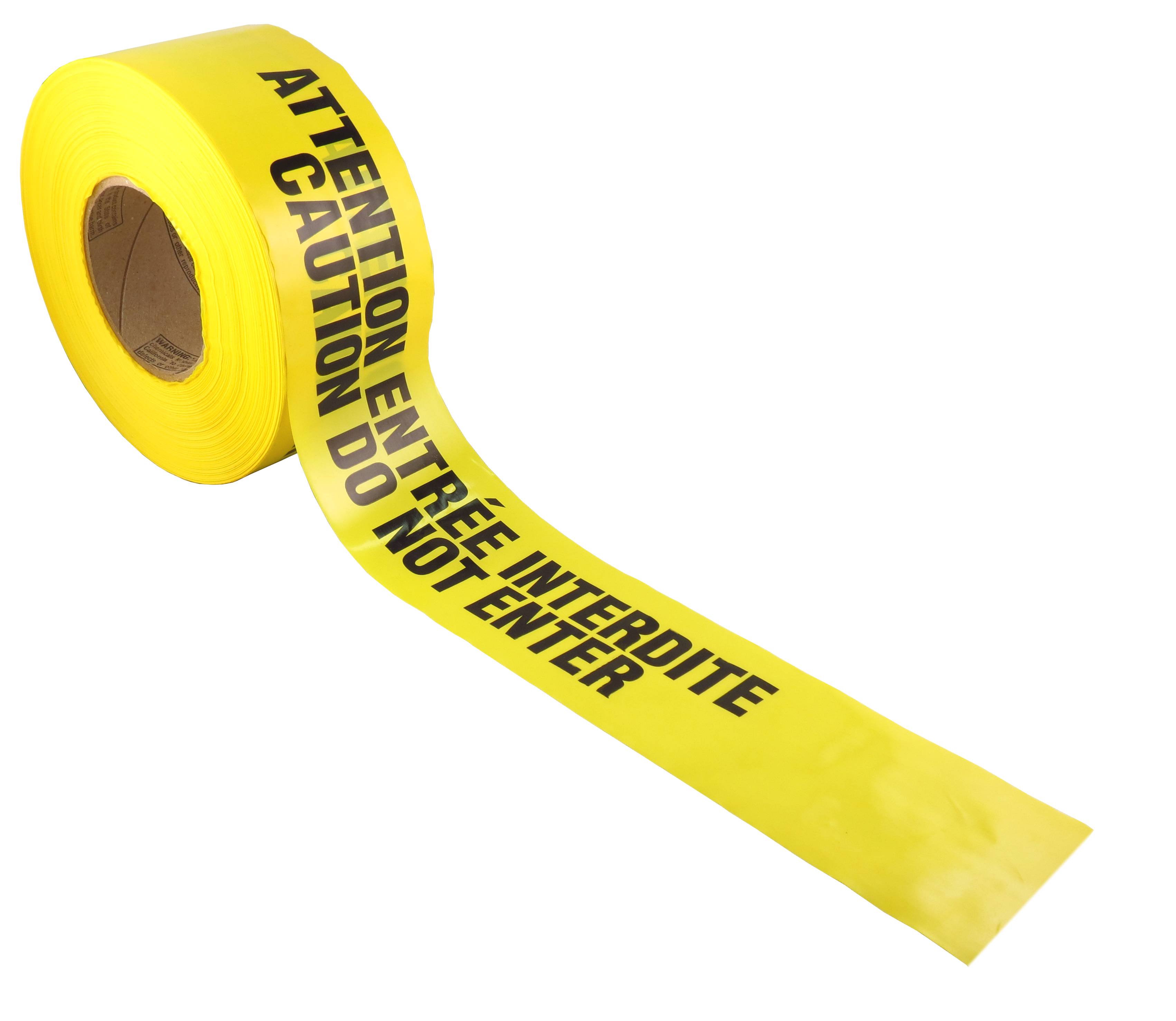 Yellow Caution Do Not Enter Barricade Tape 3 X 1000 • Bright Yellow with a 
