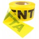Yellow barricade tape, ATTENTION, 3 in X 1000 ft.