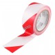 Striped warning adhesive tape, red and white 2 in X 48 ft (50 mm X 16 m). 