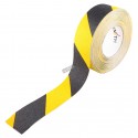 Ruban d'avertissement jaune et noir antidérapant et autocollant, 2 pouces X 60 pi.