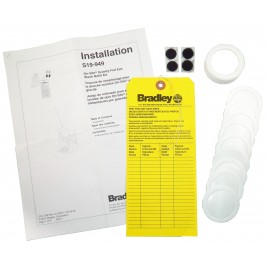 Inspection kit for Bradley on-site gravity-fed portable eyewash station.