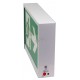 Green Running Man LED emergency exit sign, steel casing, with back-up battery