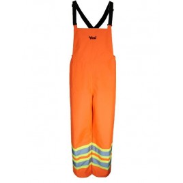 Pantalon pour conditions extrêmes Handyman 300D orange haute visibilité, bandes argent et jaunes, conforme à la CSA (S à 3XL)
