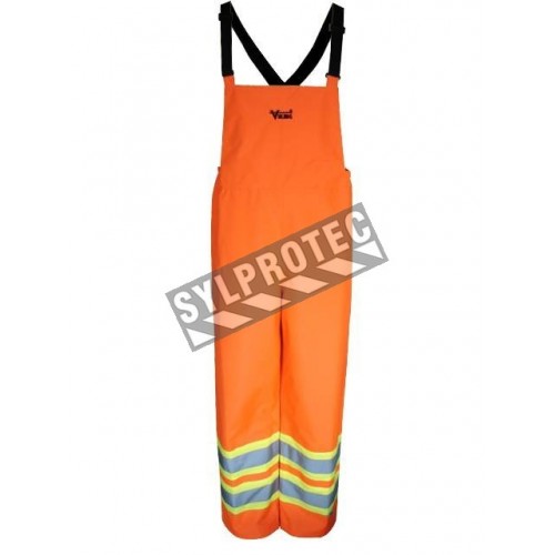 Hi-Viz orange Handyman® 300D pants for extreme conditions with silver & yellow stripes, CSA, Class 2, Level 2 (S-3XL)