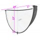 Acrylic half dome convex mirror, for 180-degree view in a T-intersection.