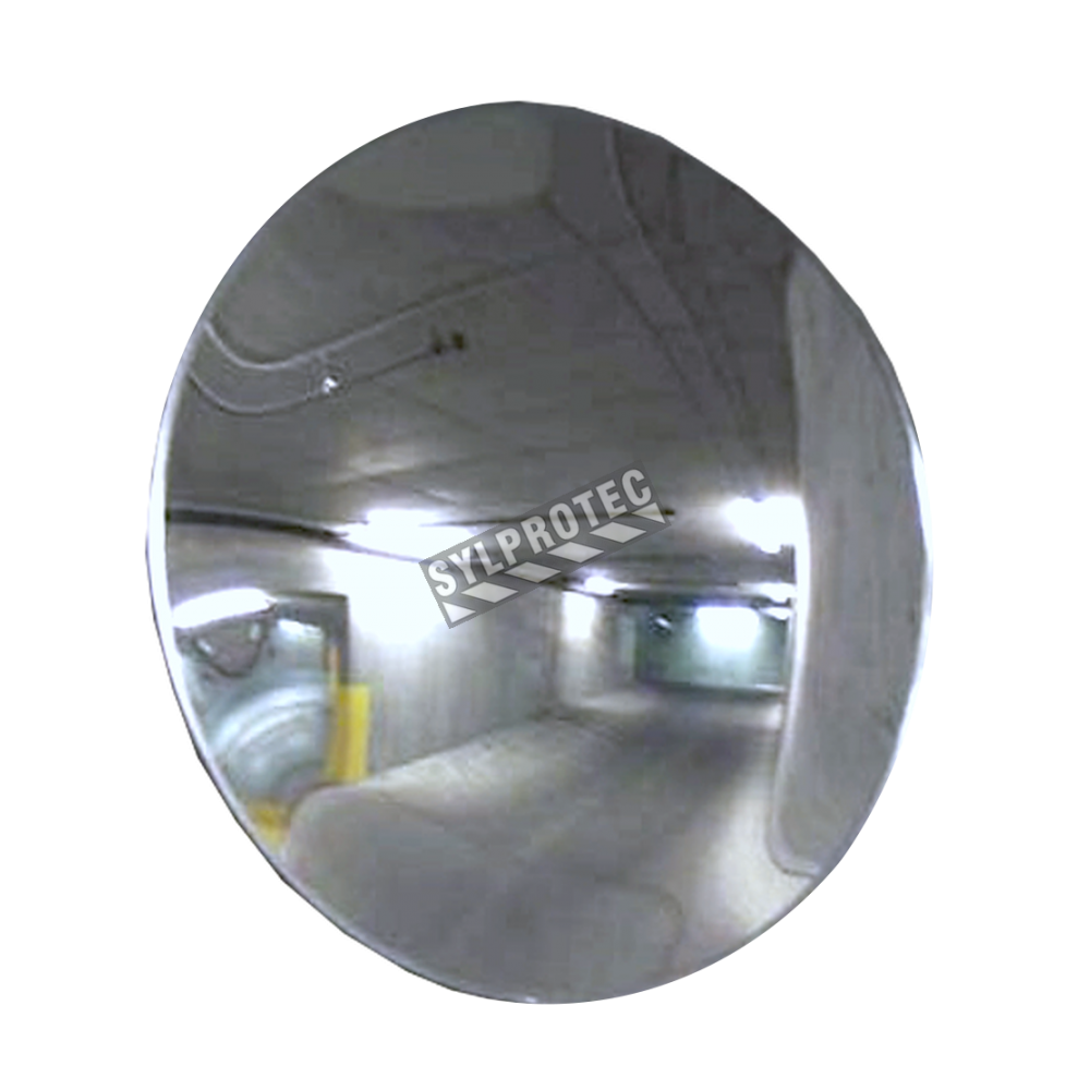 Miroir de sécurité convexe rond Ø 40cm à champ de vision 7 mètres - CROP