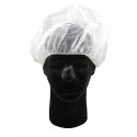 White hair cap made of nonwoven polypropylene, 24 "size, sold in packs of 100.